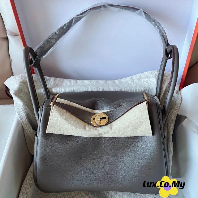 Hermes Brand New Mini Lindy Gris Etain in Clemence , GHW Stamp Y, Luxury,  Bags & Wallets on Carousell