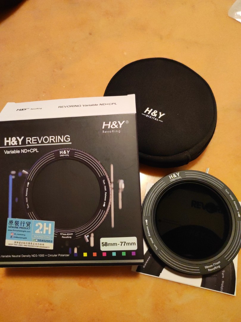 [已售]H&Y Revoring 58mm-77mm VND ND3-1000 + CPL 連套+磁石蓋