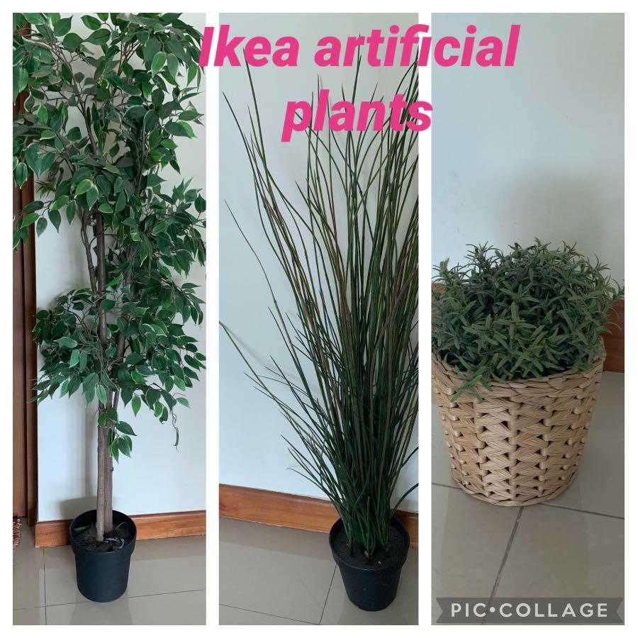 Ikea artificial plants (all 3), Furniture & Home Living, Home Decor