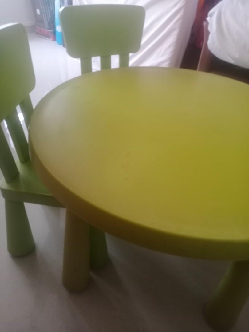 Ikea round table with 2 chairs, Babies & Kids, Baby Nursery & Kids