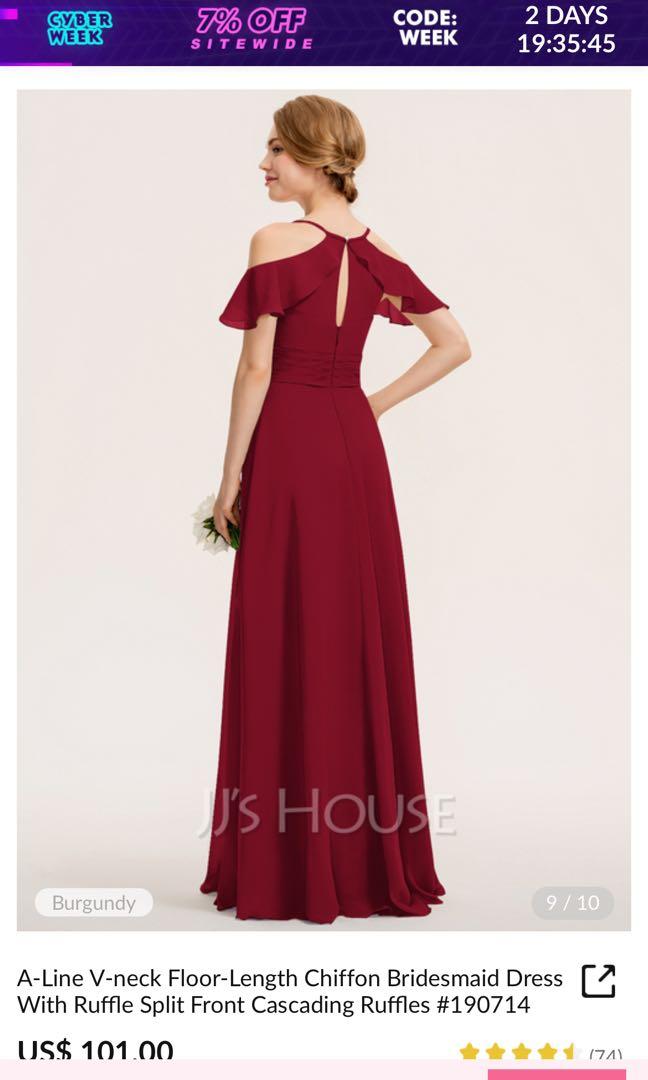 Jjshouse burgundy sale