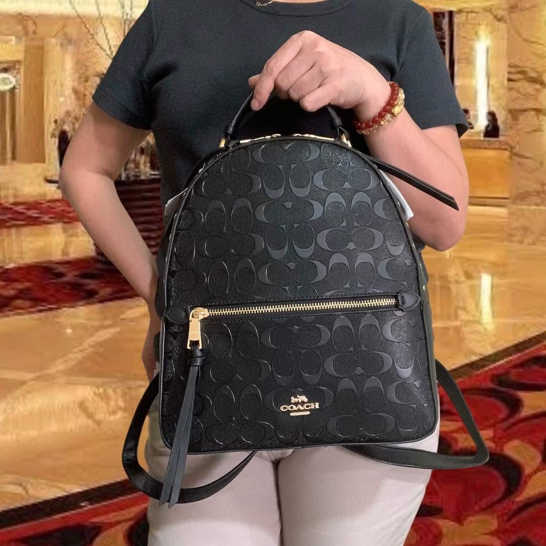 JORDYN BACKPACK IN SIGNATURE LEATHER WITH RIVETS (COACH F77688), Women