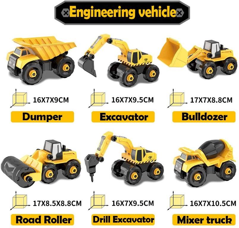 iPlay, iLearn Kids Engineering Construction Vehicles Excavator Toy