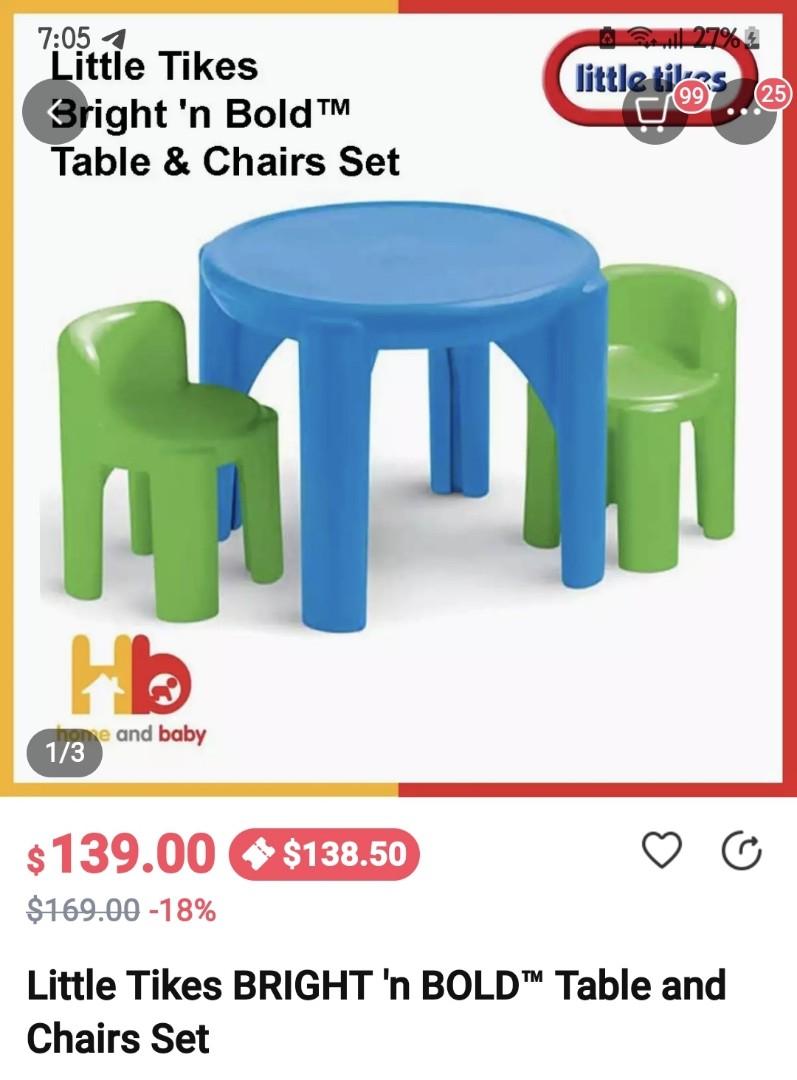 Little tikes bright and 2025 bold table and chairs