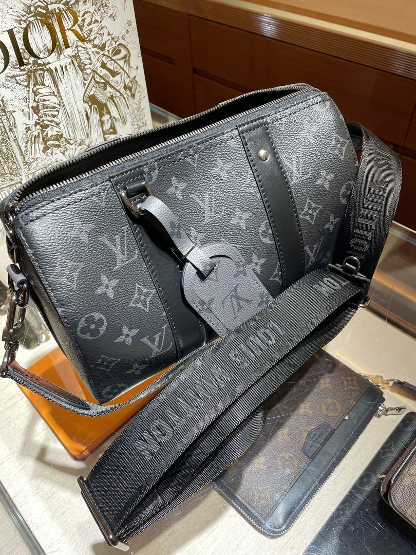 Gray Louis Vuitton Aerogram Keepall City Crossbody Bag, Kim Jones Louis  Vuitton