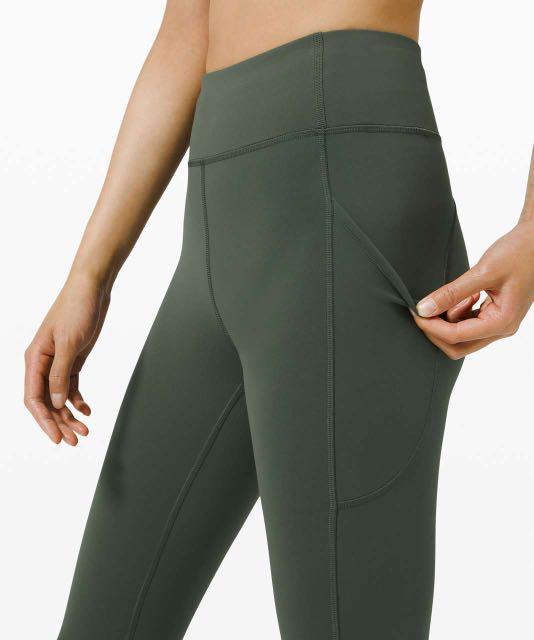 Lululemon Wunder Train HR Tight 25” - Smoked Spruce, Women's Fashion,  Activewear on Carousell