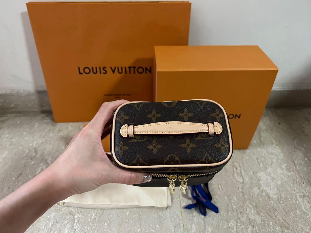 LV Nice Nano Toiletry Pouch Monogram Canvas, Luxury, Bags & Wallets on  Carousell