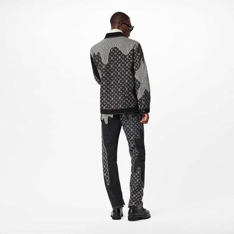 Louis Vuitton x Nigo Monogram Colorblock Tailored Denim Jacket Indigo Men's  - FW21 - GB