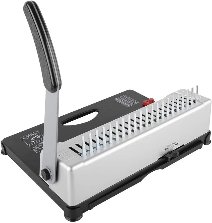 Makeasy Heavy Duty 450 Pages 21 Rectangle Hole Paper Comb Binding Machine Manual Paper Punch