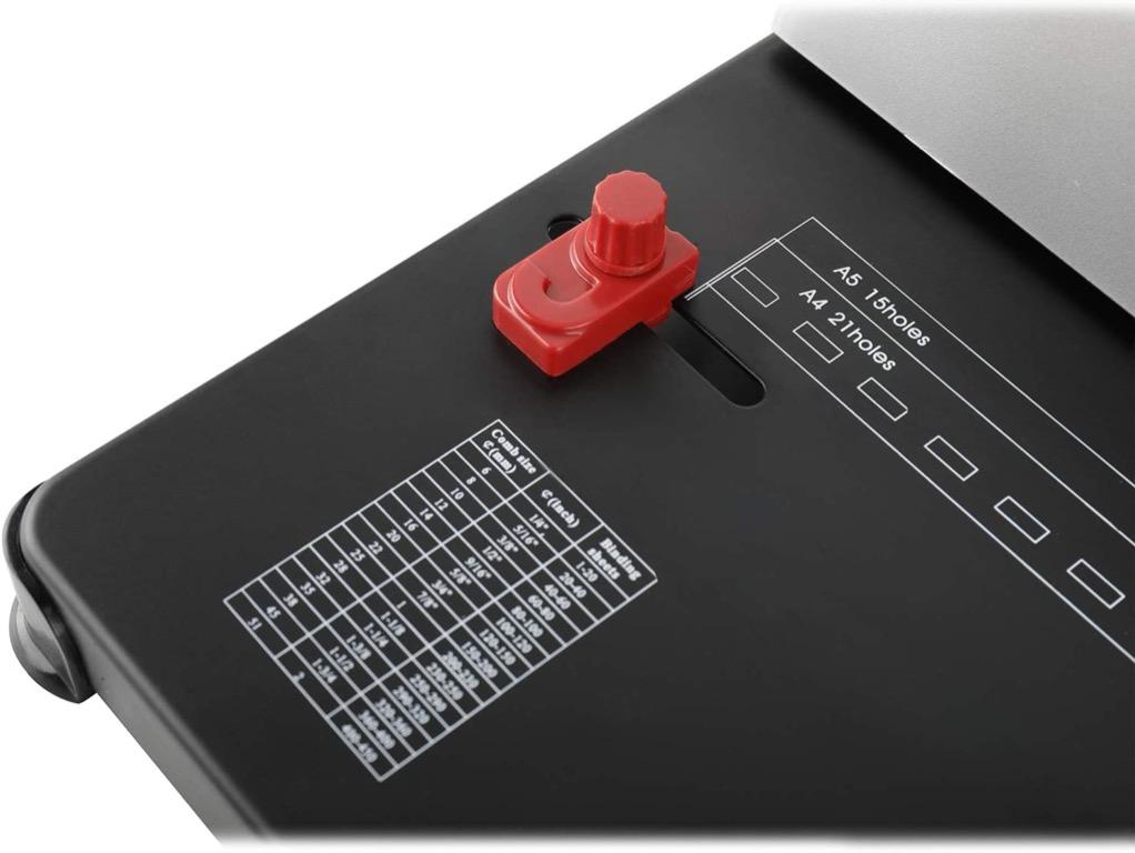 Makeasy Heavy Duty 450 Pages 21 Rectangle Hole Paper Comb Binding Machine Manual Paper Punch