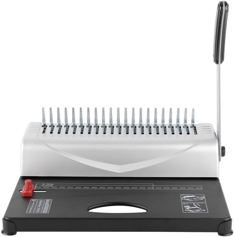 Makeasy Heavy Duty 450 Pages 21 Rectangle Hole Paper Comb Binding Machine Manual Paper Punch