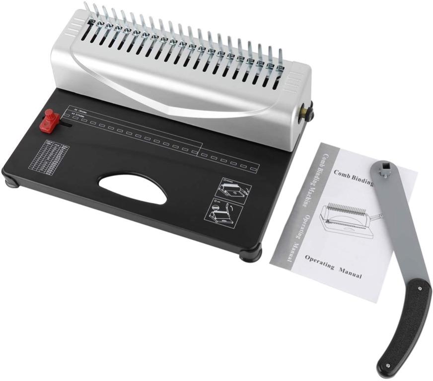Makeasy Heavy Duty 450 Pages 21 Rectangle Hole Paper Comb Binding Machine Manual Paper Punch