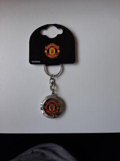 Manchester United Silver Ball Keyring (Official)