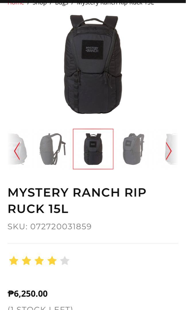 Mystery Ranch Backpack Size Chart