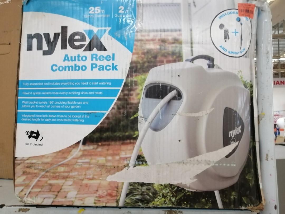Nylex Rectractable Hose Reel Combo Set, Furniture & Home Living, Gardening,  Hose and Watering Devices on Carousell