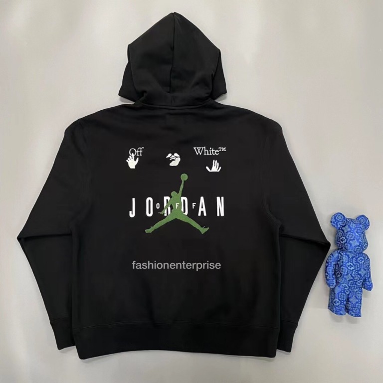 Black and white jordan hot sale hoodie