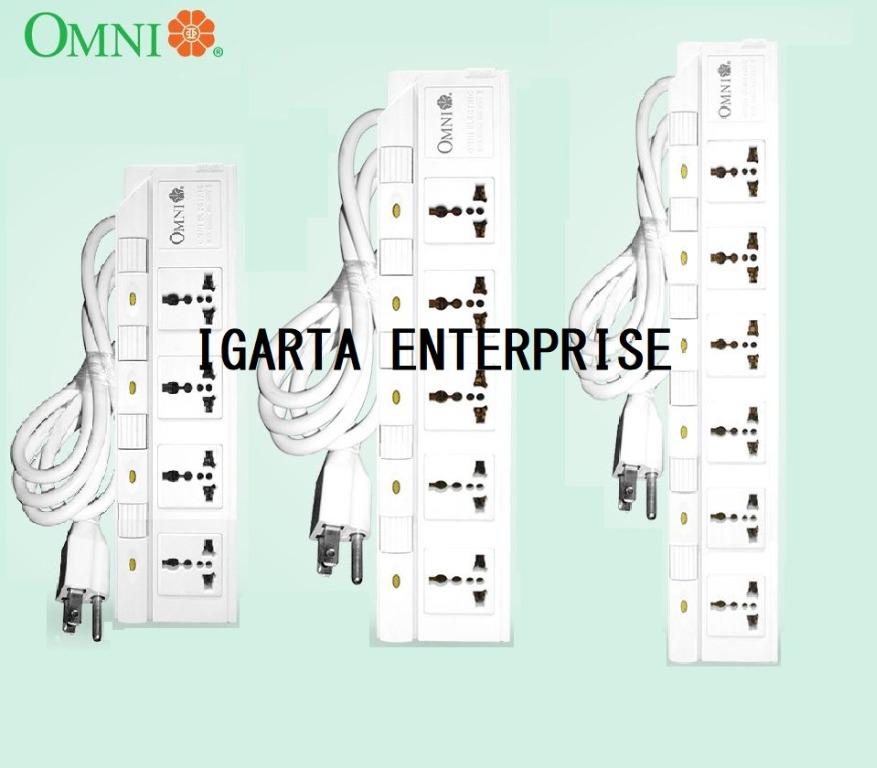 Omni Extension Cord Set With Individual Switch Wed 340 Wed 350 Wed 360 Tv Home Appliances Electrical Adaptors Sockets On Carousell
