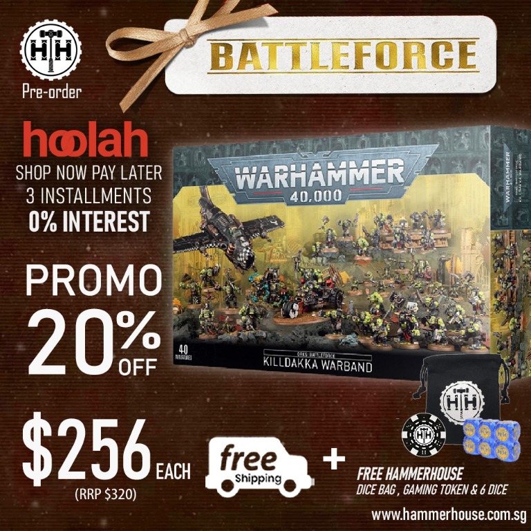 Warhammer 40k Orchi Killdakka Warband Battleforce &ndash; Nuovo