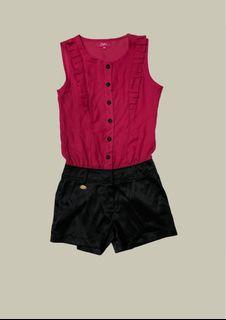 Pink and Black Romper