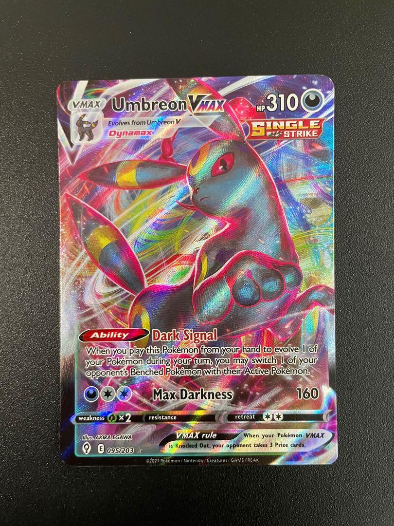 pokemon tcg evolving skies 095 203 umbreon vmax card Umbreon Pokemon Evolving Skies Full Art Secret #215 PSA 10 main image 0
