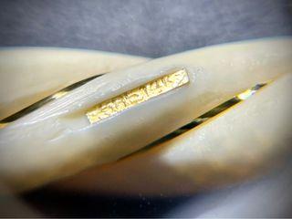Premium Ivory bangle w 14k gold