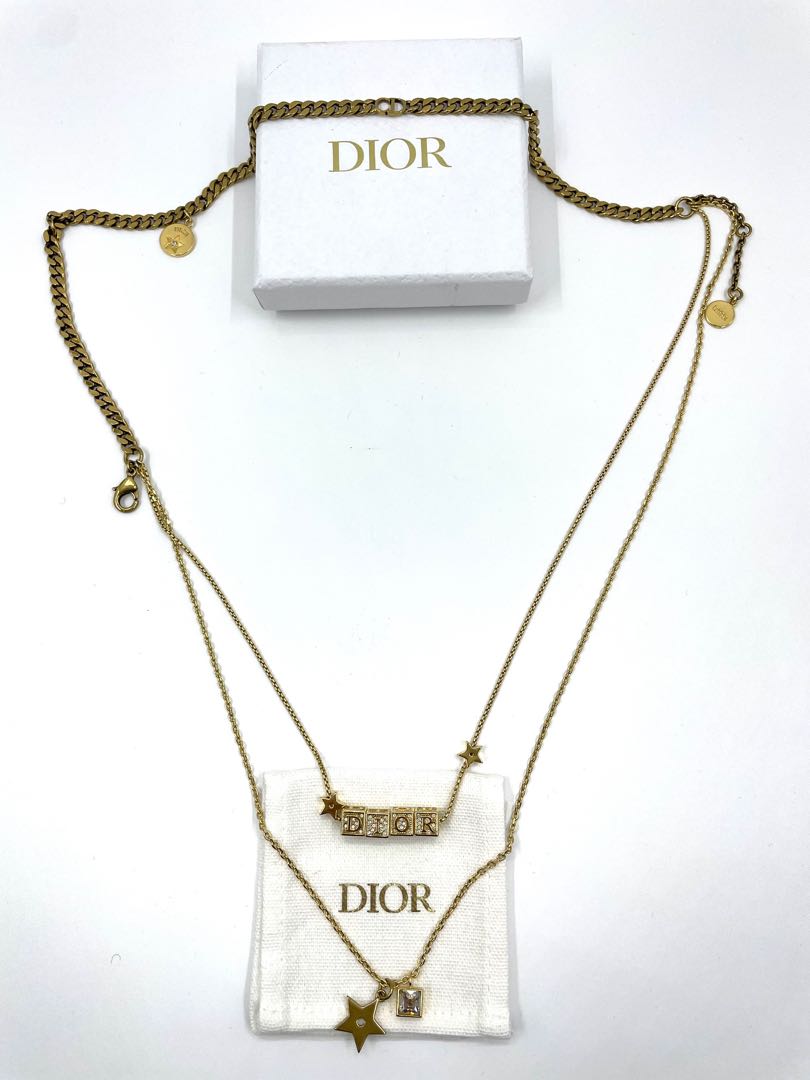 Dior lucky square necklace outlet