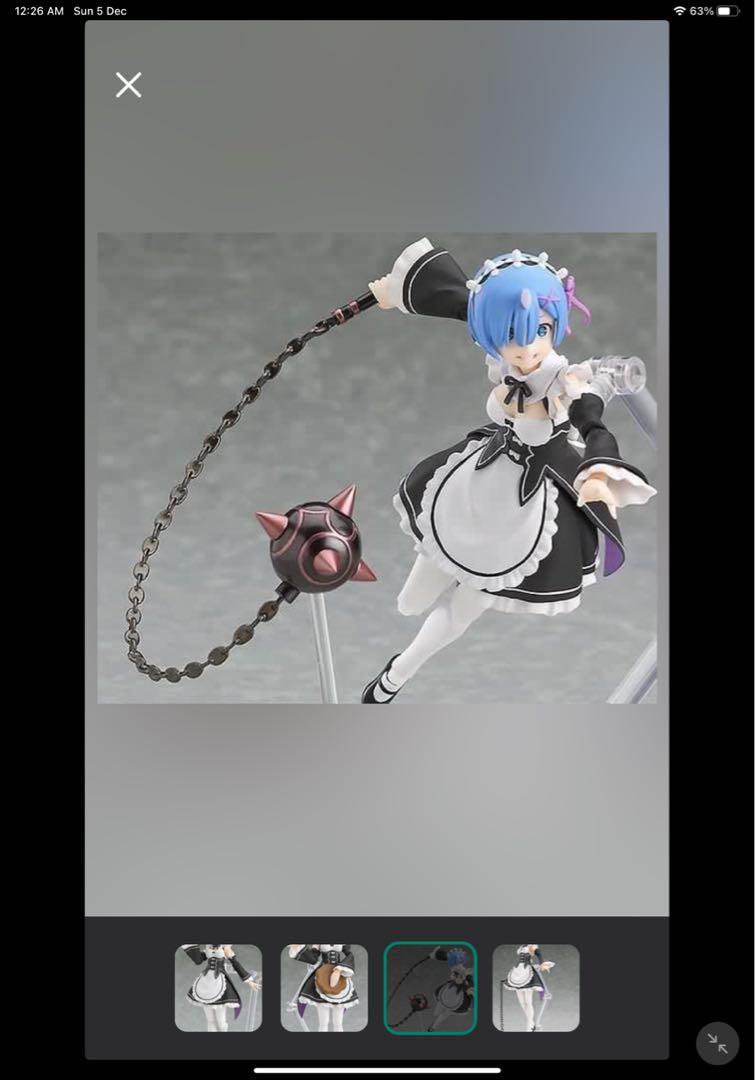 Figma Re:Zero – Action Figure Rem, Cameriera Del Palazzo Roswaal, Articolata Con Accessori E Supporto