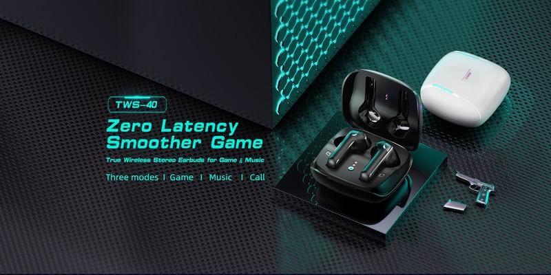 Remax TWS 40 True Wireless Earbuds Bluetooth for Gaming Music No Latency Earpiece Headset Headset