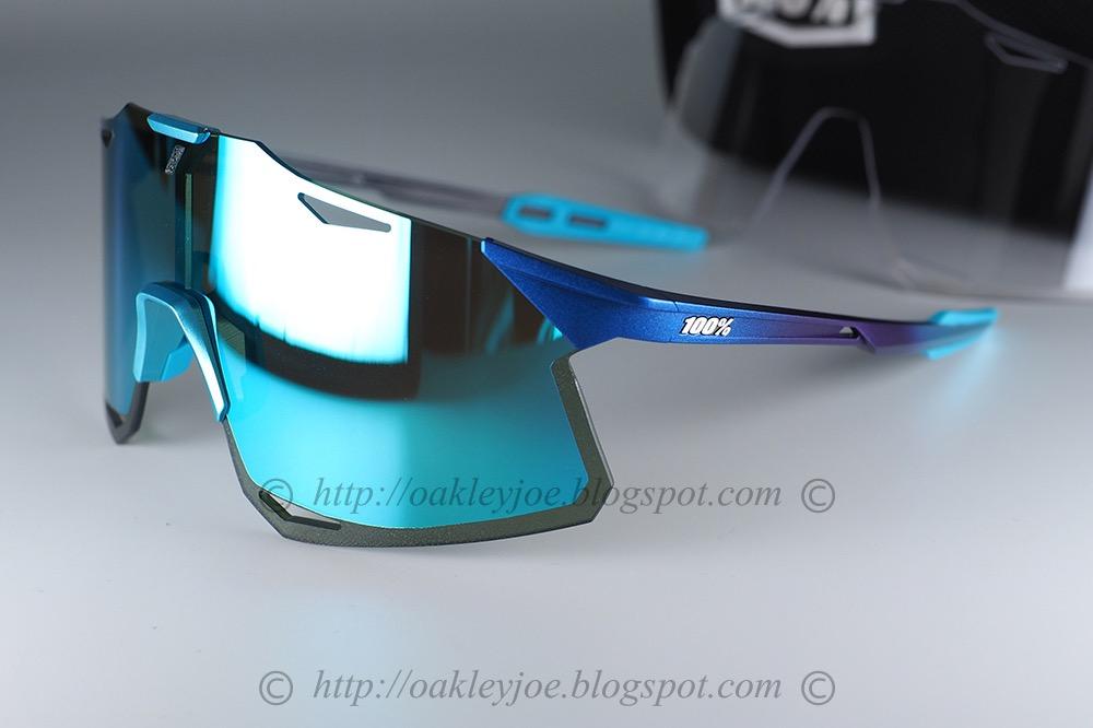 Blue Topaz Lens 100% Hypercraft Sunglasses Matte Metallic "Into The Fade" 
