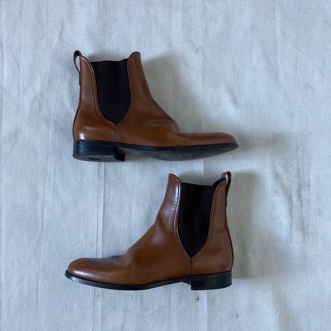 Salvatore Ferragamo Brown calfskin chelsea boots Men s Fashion