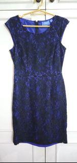 Simply Vera Vera Wang blue black dress