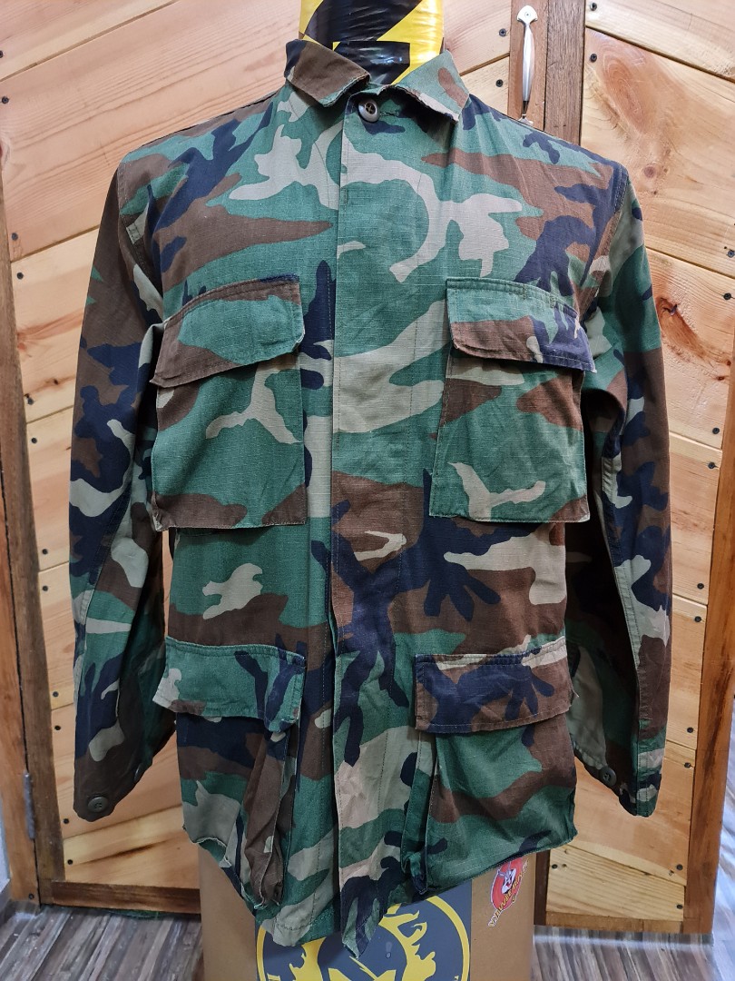 (Small) Us Army USMC Junior ROTC Woodland Camo Coat /uniform, Men's ...