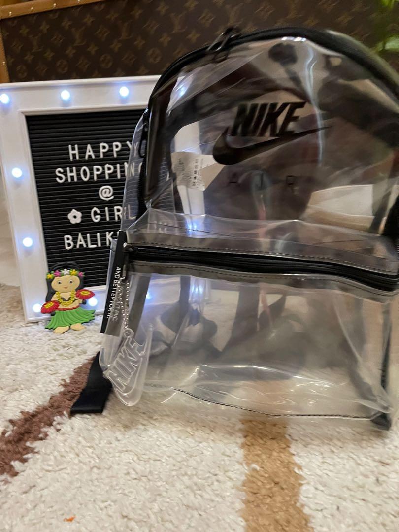 So cool Authentic NIKE clear transparent backpack
