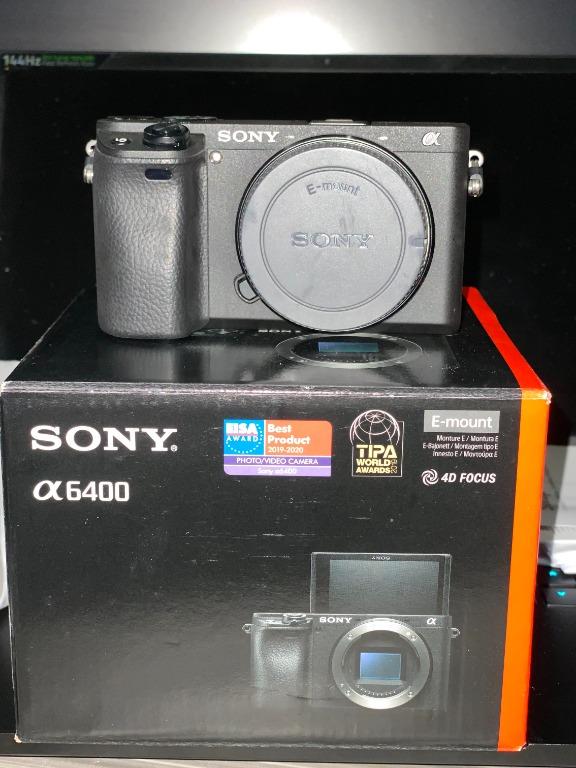 Sony Alpha a6400 Mirrorless Digital Camera (Body Only) and two
