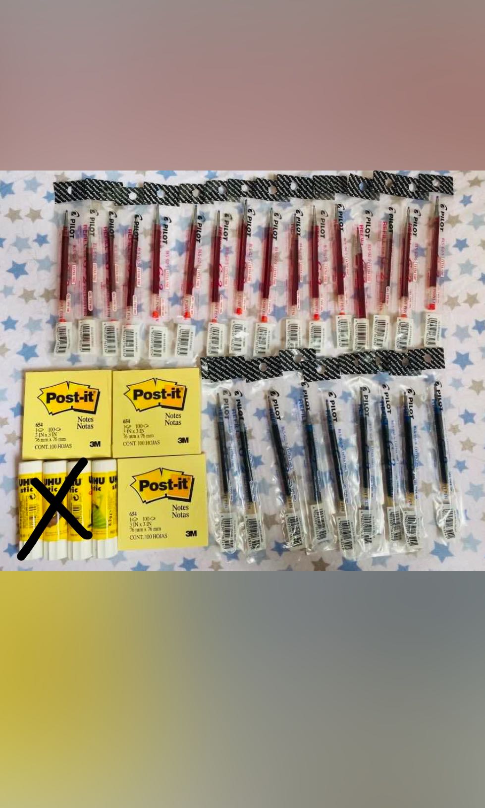 Tombow correction tape refill, G2 pen refills, postit notes, whiteboard markers, Hobbies & Toys