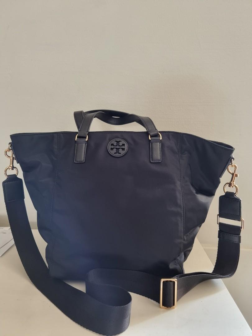 Tory Burch Nylon Slouchy Tote Bag Black