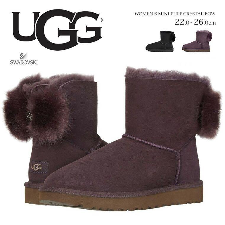 Ugg mini puff crystal bow best sale