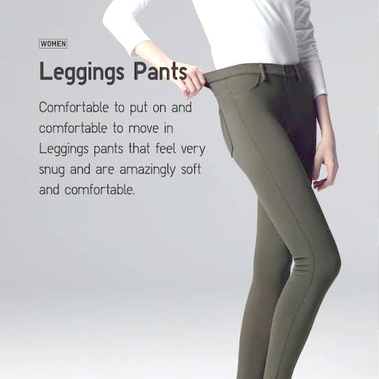 UNIQLO Ultra Stretch Legging Pants (Olive), Women's Fashion, Bottoms, Jeans  on Carousell