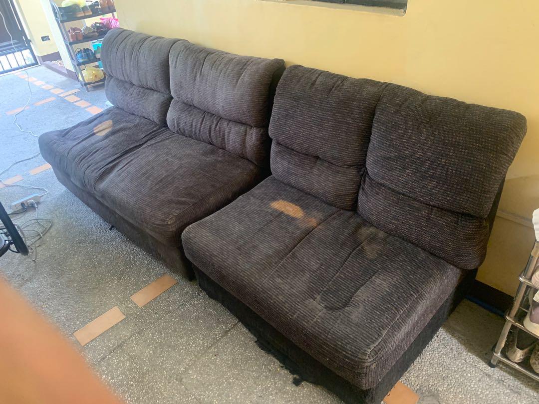 Used 2 & 3 seater sofa set & Nitori floor recliner for sale, Furniture