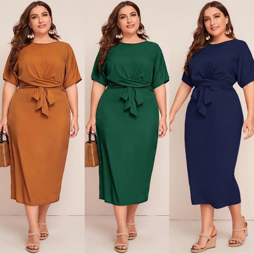 plain plus size dresses