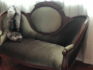 Velvet settee loveseat sofa