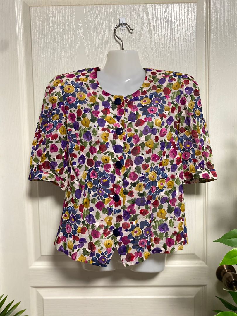 Vintage Paris Floral Top main image 0