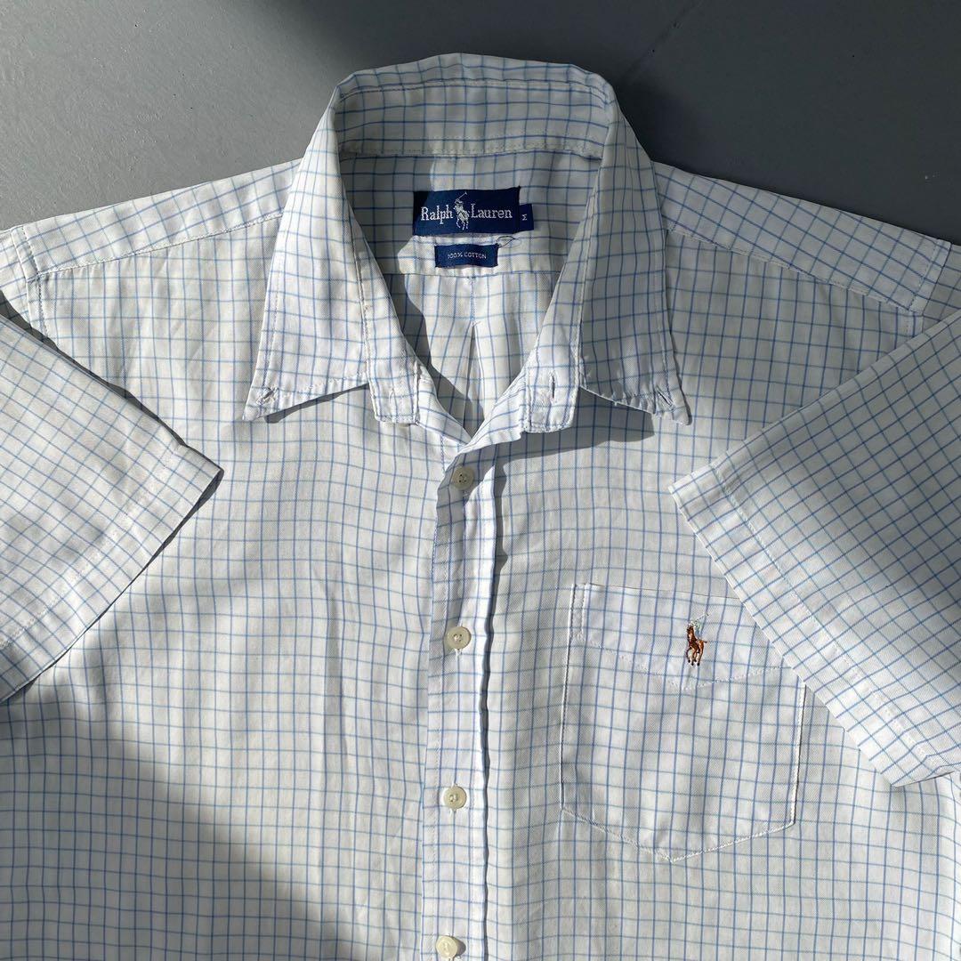 Vintage Ralph Lauren Checkered Button Shirt, Men's Fashion, Tops & Sets,  Tshirts & Polo Shirts on Carousell