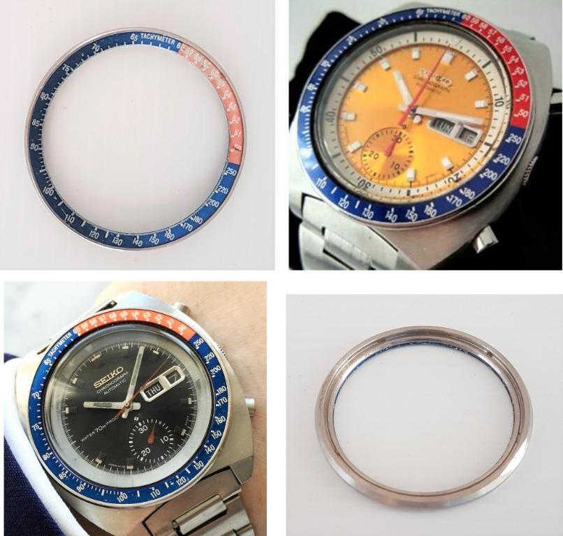 Vintage Seiko Watch Bezel, Retro Old Bezel with Tachymeter Insert, Calibre  6139, Rare Seiko Watch Company