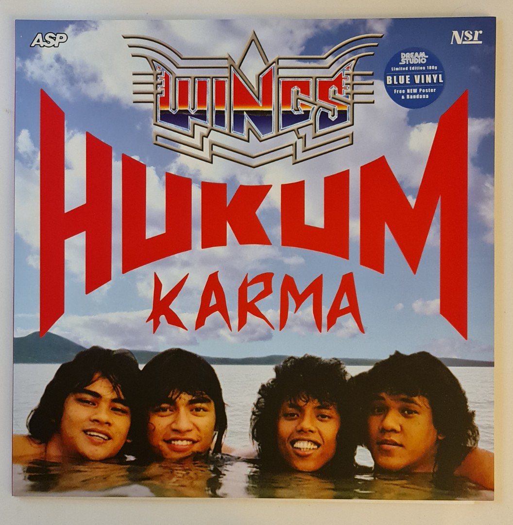 Wings Hukum Karma ( Blue Vinyl LP) LP Vinyl Record Piring Hitam, Hobbies & Toys, Music & Media