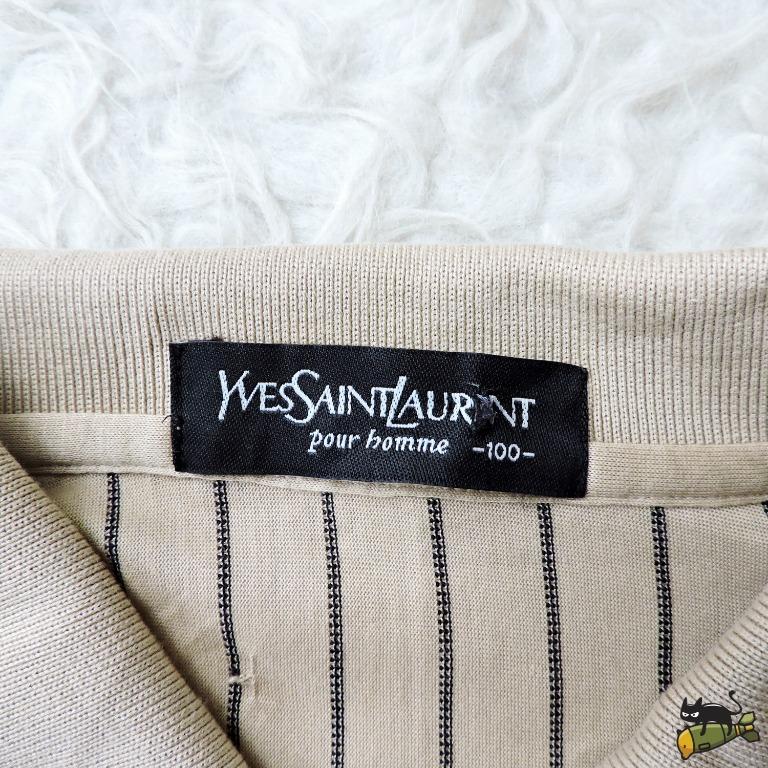 Yves Saint Laurent Pour Homme Stripes Polo Shirt