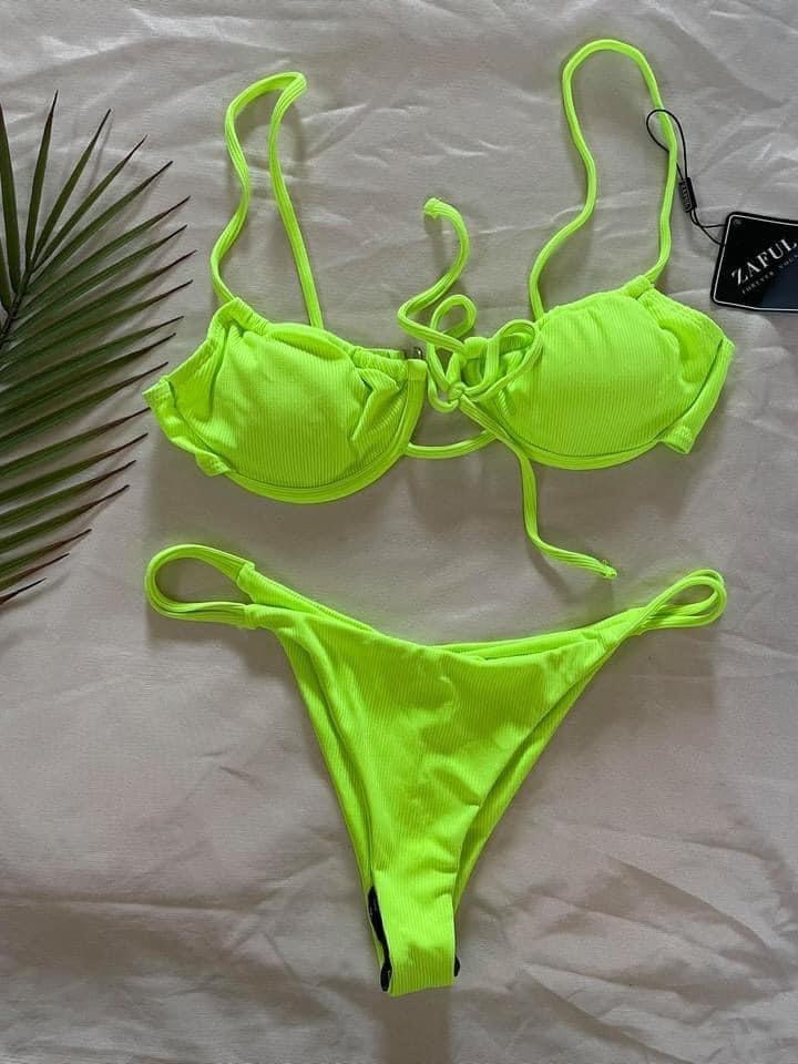 Zaful hot sale neon bikini