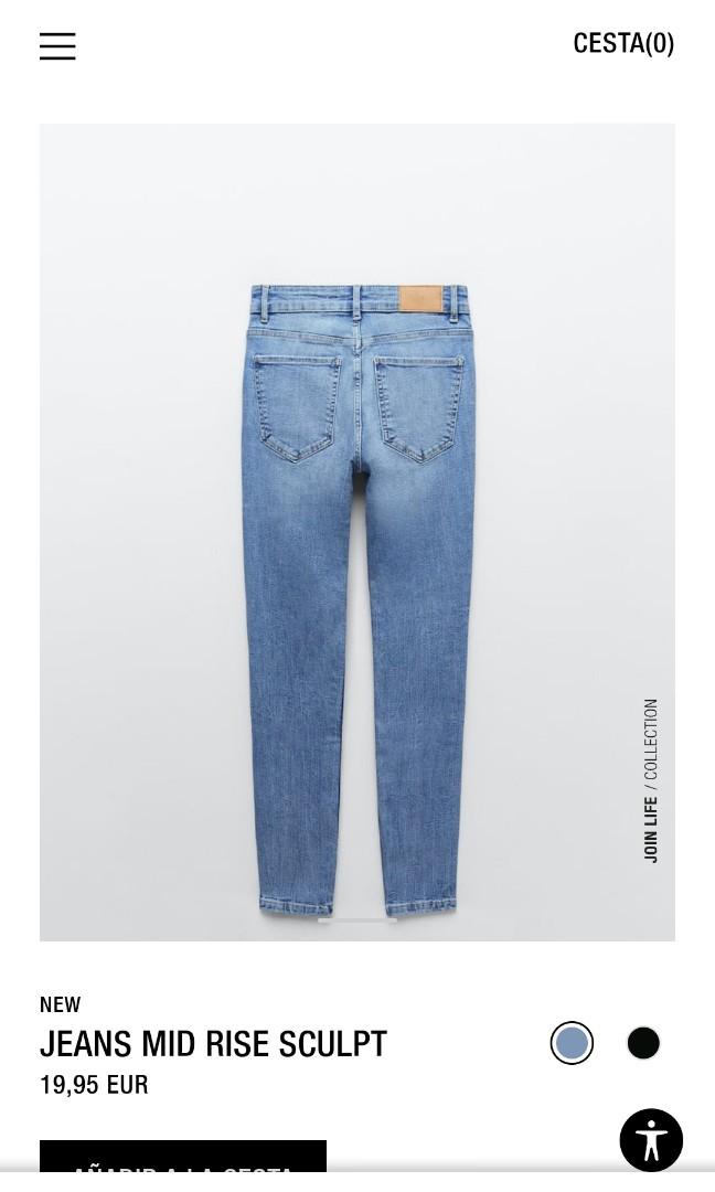 Zara jeans mid rise sculpt pants 