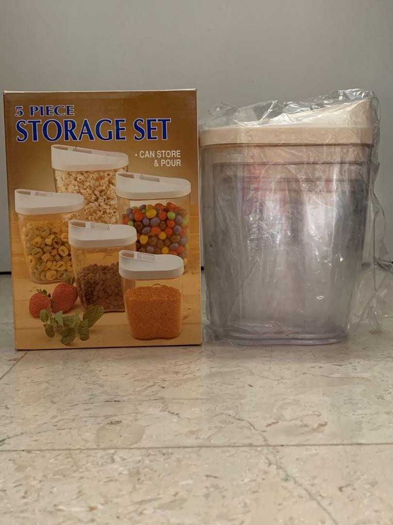 Store and Pour Storage Containers 5 Piece Set