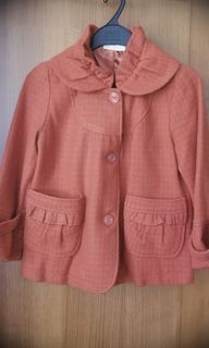 磚橙色8分袖薄絨短褸64226037335043110